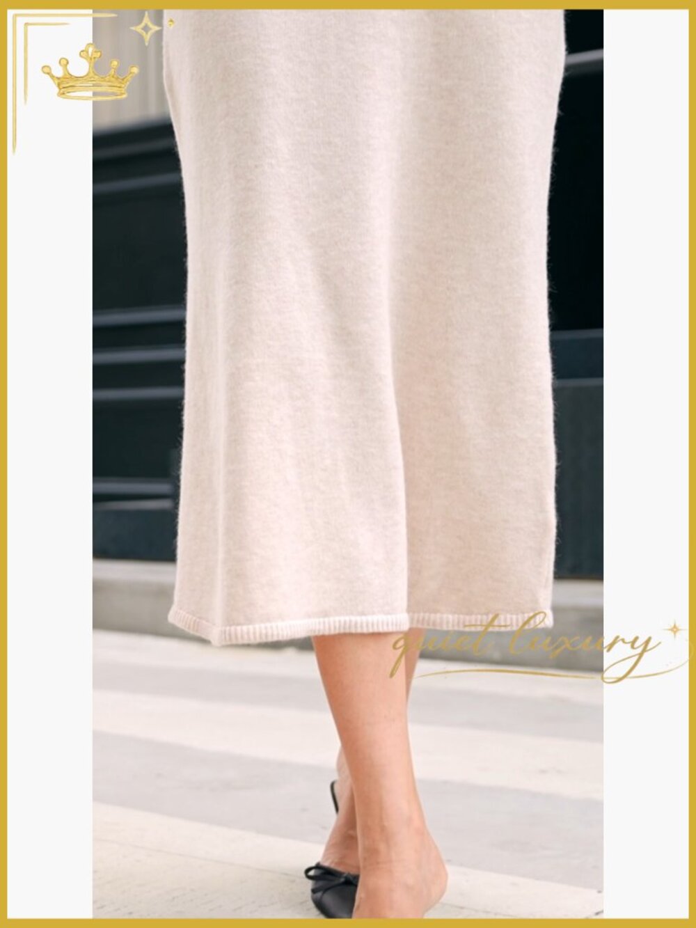 Bell Long Sleeve Maxi Dress Casual Crewneck Knit Slim Fit Flowy Sweater Dress - Picture 7 of 7